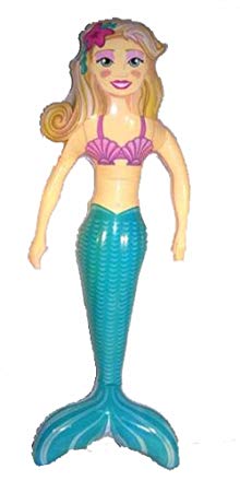 6 Piece Bulk Lot Large 36 Inch Inflatable Mermaid Toy Blowup Doll