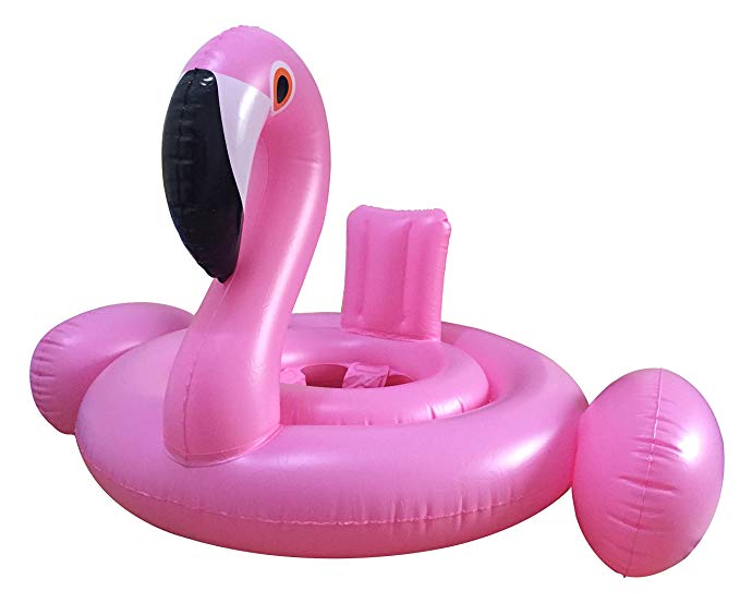 Revoq Baby Flamingo Inflatable Pool Float - Inflatable Baby Infant Flamingo Swim Ring Pool Float - Popular Baby Infant Swimming Toy - Learn Swimming For Baby Infants