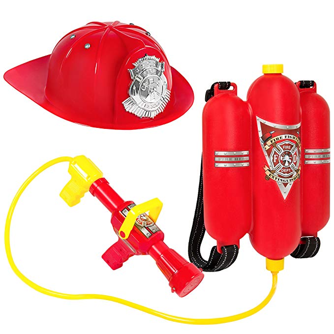Best Choice Products Pretend Toy Firefighter Playset w/ Backpack Water ...